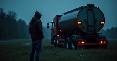 Zatrzymany złodziej paliwa po włamaniu do ciężarówki